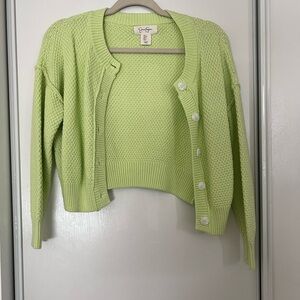 Jessica Simpson Green Cardigan